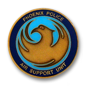 Phoenix Police Air Support Unit Challenge Coin - 1.56 inch, Antique Gold